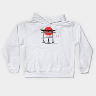 samurai at the gate Kids Hoodie